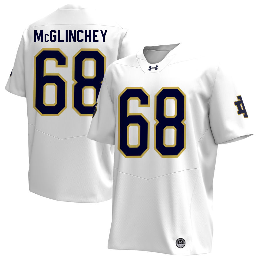 Mike McGlinchey Notre Dame Jerseys, UND Fighting Irish College Football Apparels Stitched-White